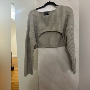 Cider Ribbed Knit Sweater in Tan